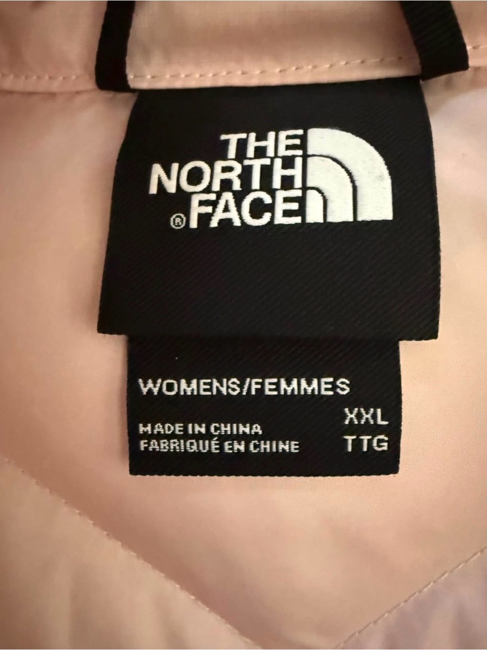 The North Face Women’s Pale Pink Quilted Down Insulated Vest Plus Size XXL - Picture 4 of 5